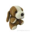Pelúcia marrom cachorro brinquedo